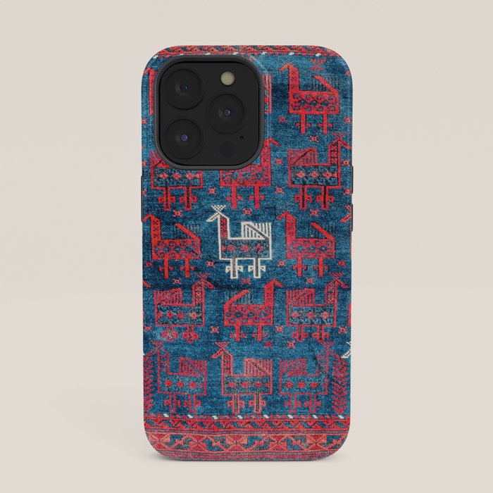 25 Peacocks Baluch Khorasan Persian Bag Face Print iPhone Case