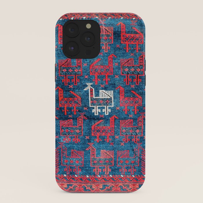 25 Peacocks Baluch Khorasan Persian Bag Face Print iPhone Case