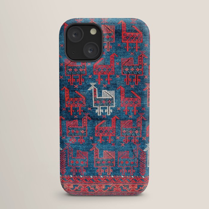 25 Peacocks Baluch Khorasan Persian Bag Face Print iPhone Case