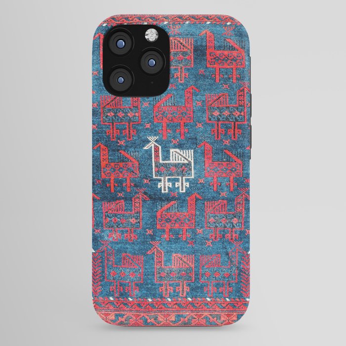 25 Peacocks Baluch Khorasan Persian Bag Face Print iPhone Case