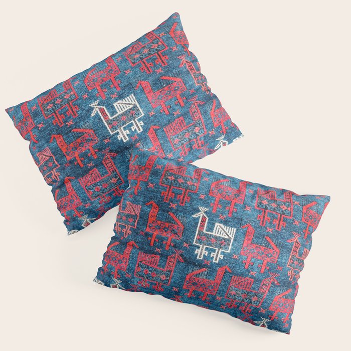 25 Peacocks Baluch Khorasan Persian Bag Face Print Pillow Sham