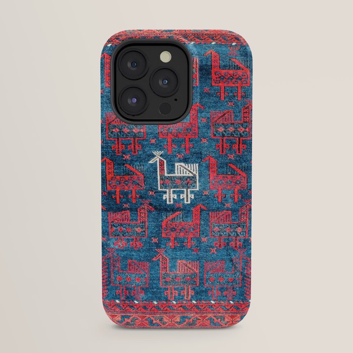25 Peacocks Baluch Khorasan Persian Bag Face Print iPhone Case
