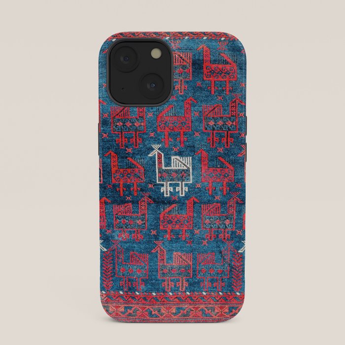 25 Peacocks Baluch Khorasan Persian Bag Face Print iPhone Case