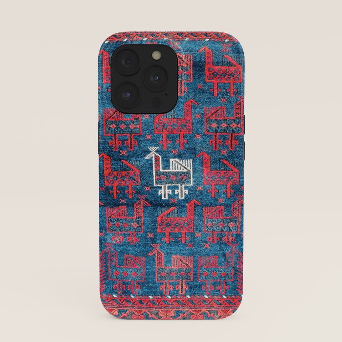 25 Peacocks Baluch Khorasan Persian Bag Face Print iPhone Case