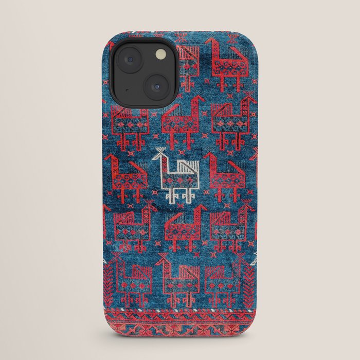 25 Peacocks Baluch Khorasan Persian Bag Face Print iPhone Case