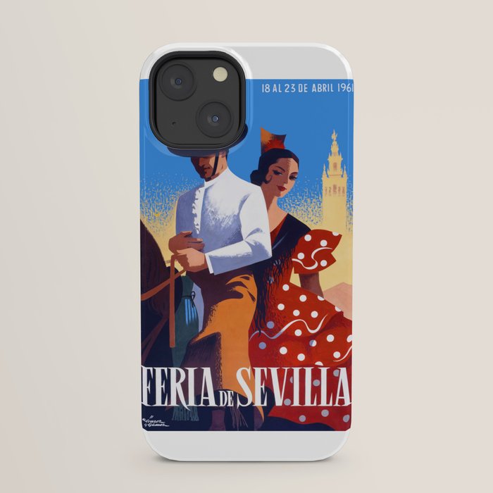 1961 SPAIN Feria De Sevilla Poster iPhone Case