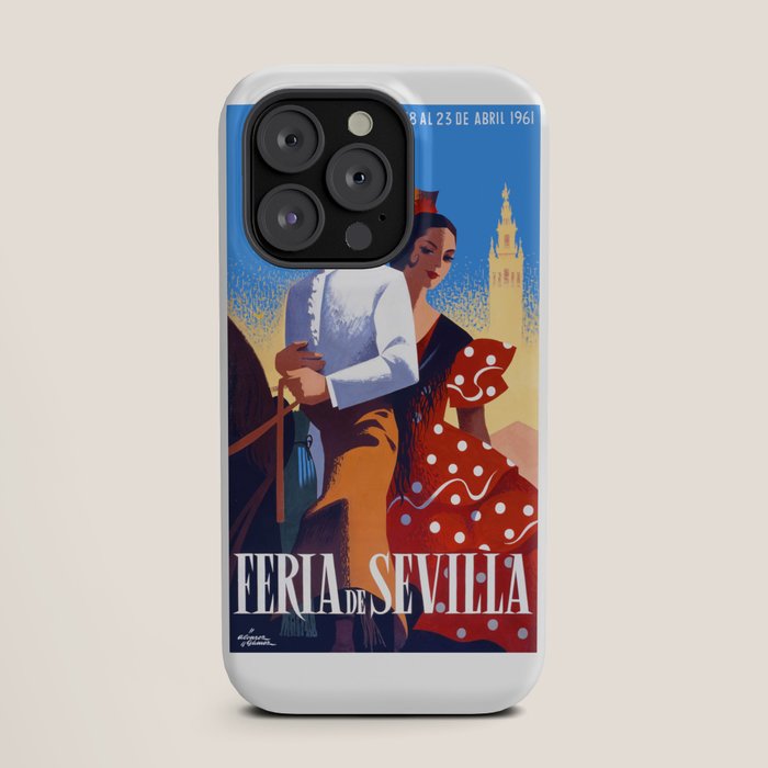 1961 SPAIN Feria De Sevilla Poster iPhone Case