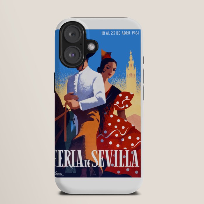 1961 SPAIN Feria De Sevilla Poster iPhone Case