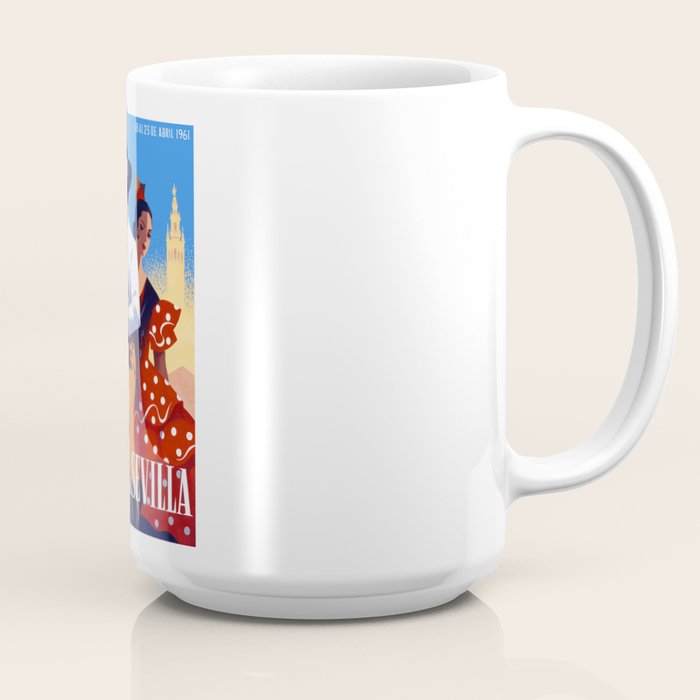 1961 SPAIN Feria De Sevilla Poster Coffee Mug