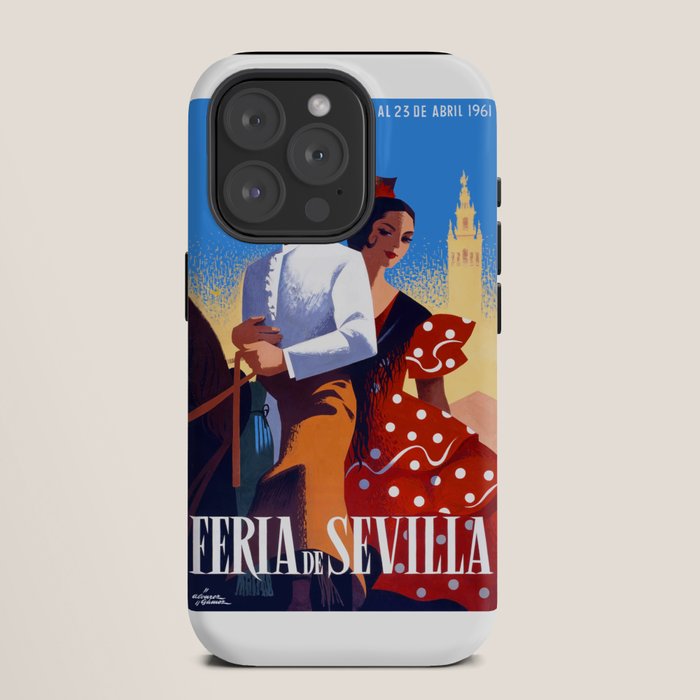 1961 SPAIN Feria De Sevilla Poster iPhone Case