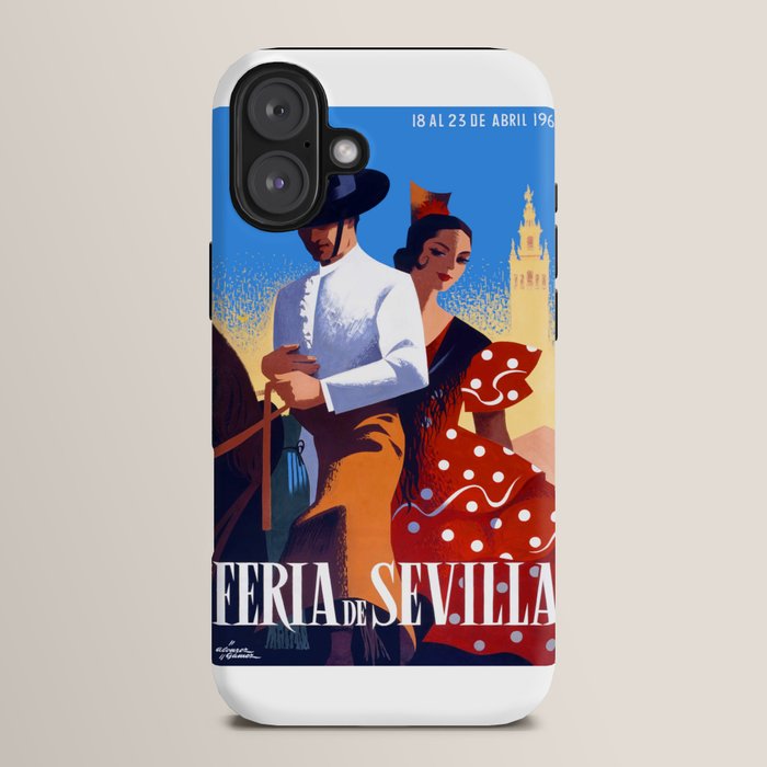 1961 SPAIN Feria De Sevilla Poster iPhone Case
