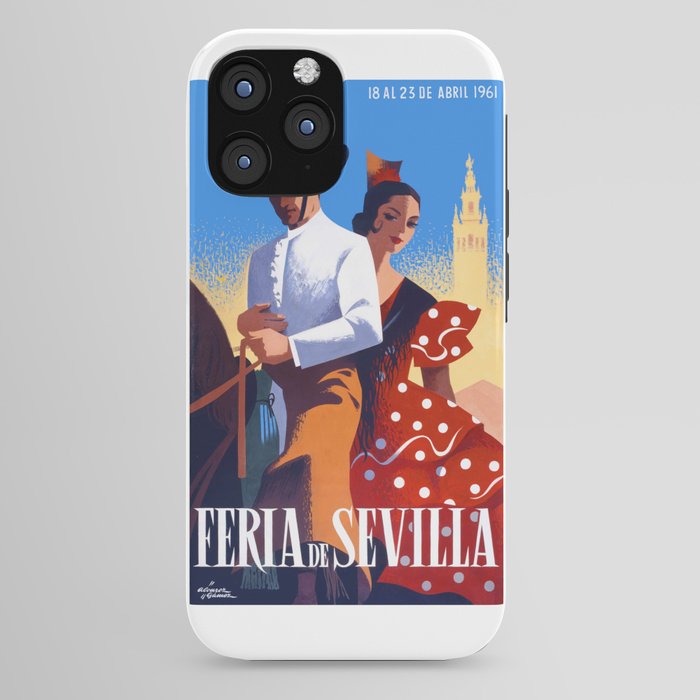 1961 SPAIN Feria De Sevilla Poster iPhone Case