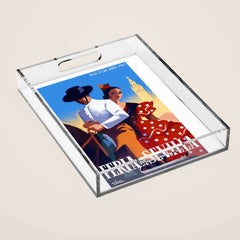 1961 SPAIN Feria De Sevilla Poster Acrylic Tray