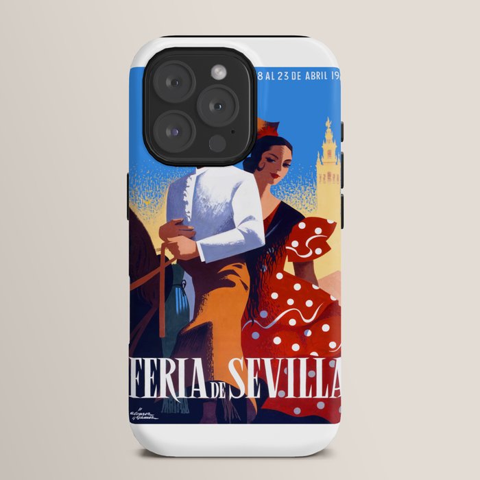 1961 SPAIN Feria De Sevilla Poster iPhone Case