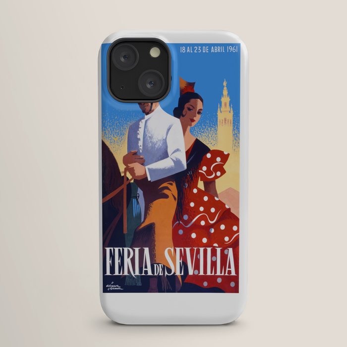 1961 SPAIN Feria De Sevilla Poster iPhone Case