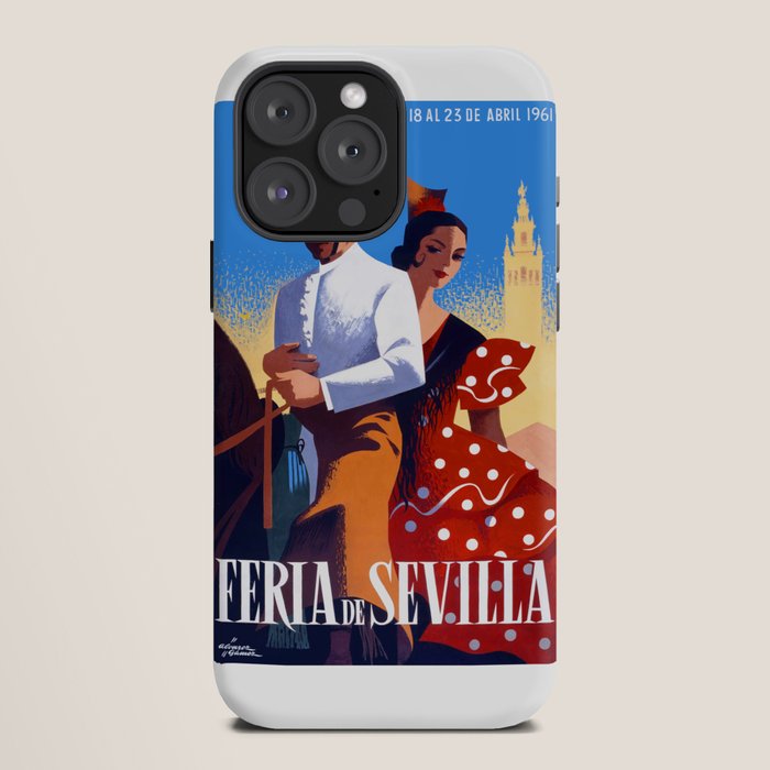 1961 SPAIN Feria De Sevilla Poster iPhone Case