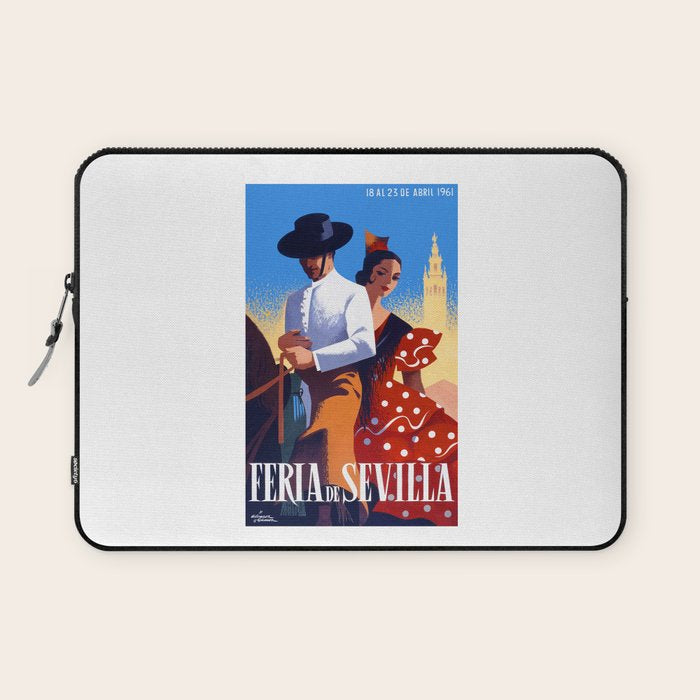 1961 SPAIN Feria De Sevilla Poster Laptop Sleeve