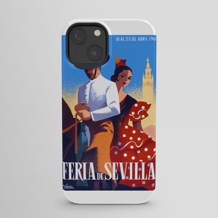 1961 SPAIN Feria De Sevilla Poster iPhone Case