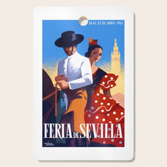 1961 SPAIN Feria De Sevilla Poster Cutting Board