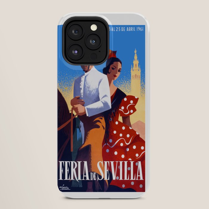 1961 SPAIN Feria De Sevilla Poster iPhone Case