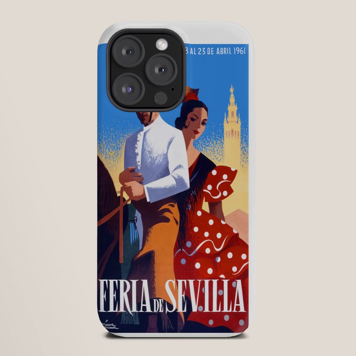 1961 SPAIN Feria De Sevilla Poster iPhone Case
