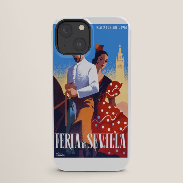 1961 SPAIN Feria De Sevilla Poster iPhone Case