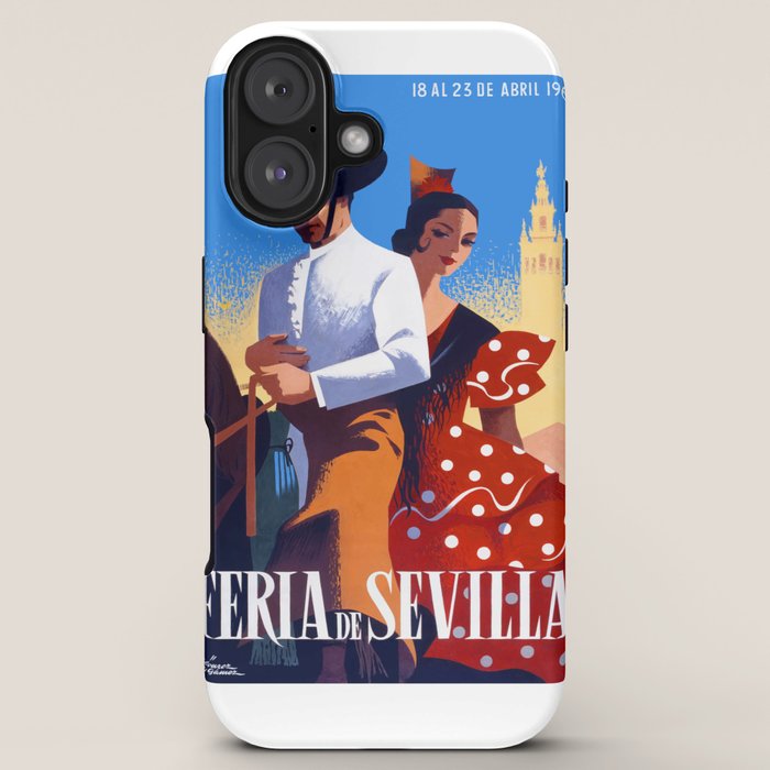 1961 SPAIN Feria De Sevilla Poster iPhone Case