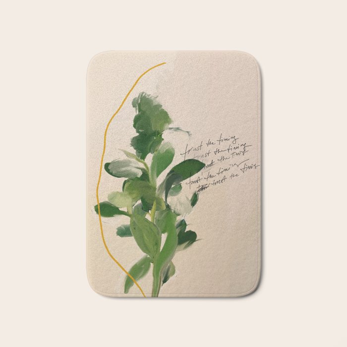 "Trust The Timing." Bath Mat