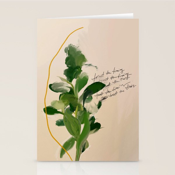 "Trust The Timing." Stationery Card
