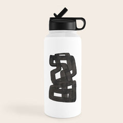 Boulder' Mid Century Modern Fun Abstract Shapes  Water Bottle