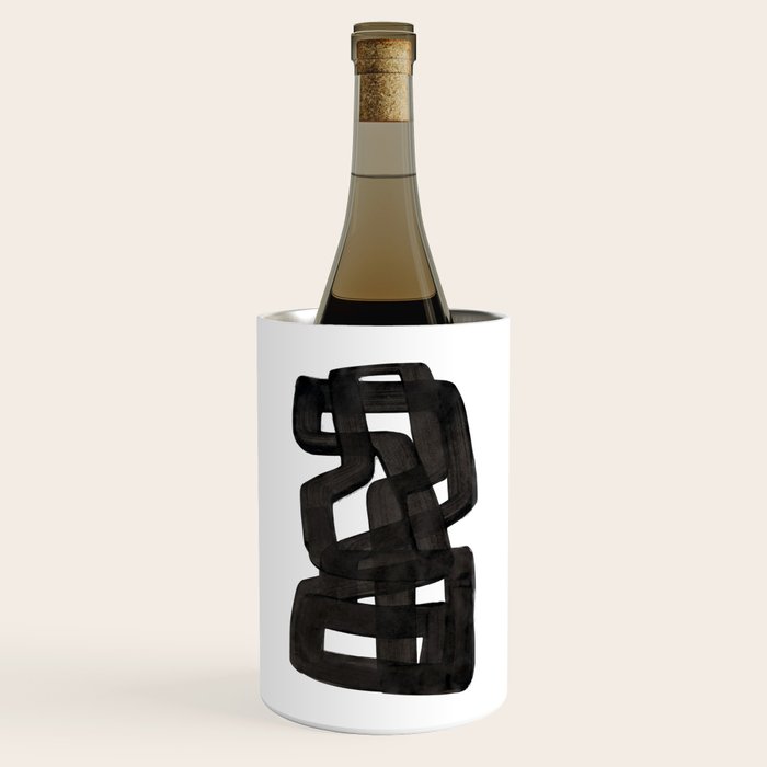 Boulder' Mid Century Modern Fun Abstract Shapes  Wine Chiller