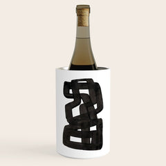 Boulder' Mid Century Modern Fun Abstract Shapes  Wine Chiller