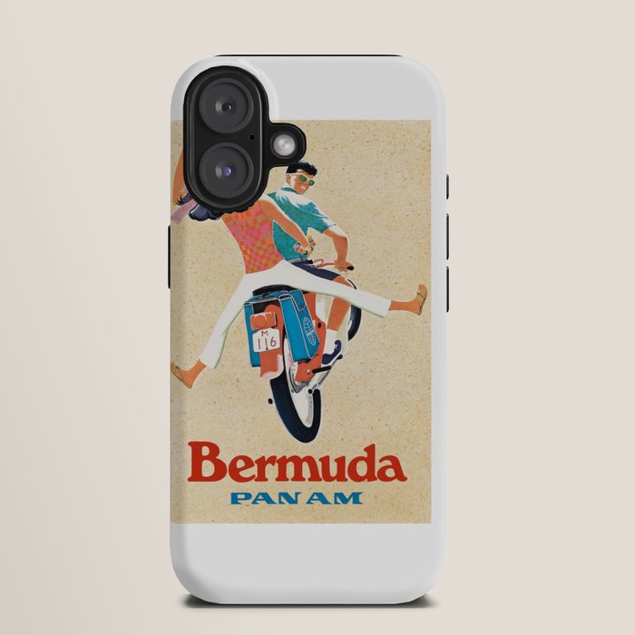 1960 Bermuda Pan American Airlines Travel Poster iPhone Case