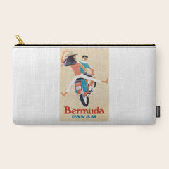 1960 Bermuda Pan American Airlines Travel Poster Carry All Pouch