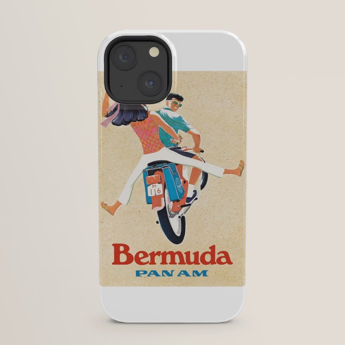 1960 Bermuda Pan American Airlines Travel Poster iPhone Case