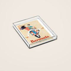 1960 Bermuda Pan American Airlines Travel Poster Acrylic Tray