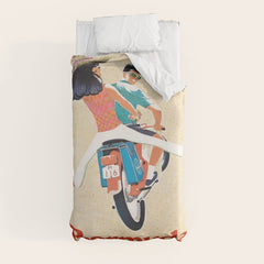 1960 Bermuda Pan American Airlines Travel Poster Duvet Cover