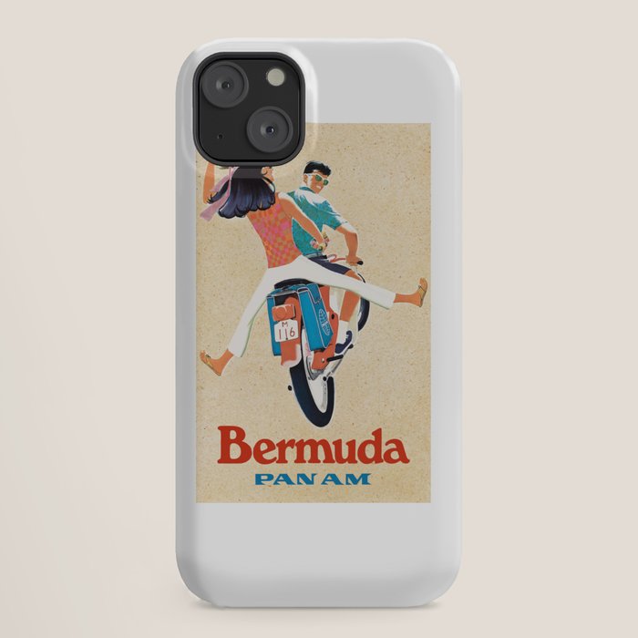 1960 Bermuda Pan American Airlines Travel Poster iPhone Case