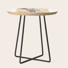 1960 Bermuda Pan American Airlines Travel Poster Side Table