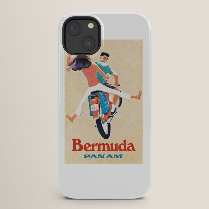 1960 Bermuda Pan American Airlines Travel Poster iPhone Case