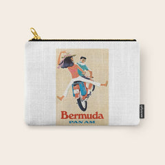 1960 Bermuda Pan American Airlines Travel Poster Carry All Pouch