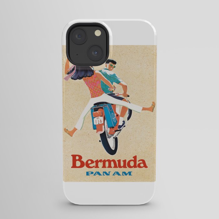 1960 Bermuda Pan American Airlines Travel Poster iPhone Case