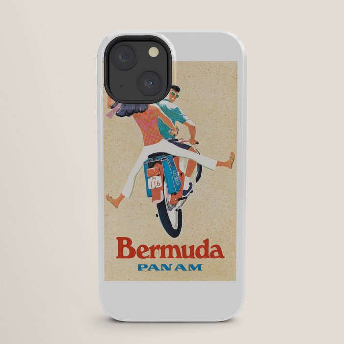 1960 Bermuda Pan American Airlines Travel Poster iPhone Case