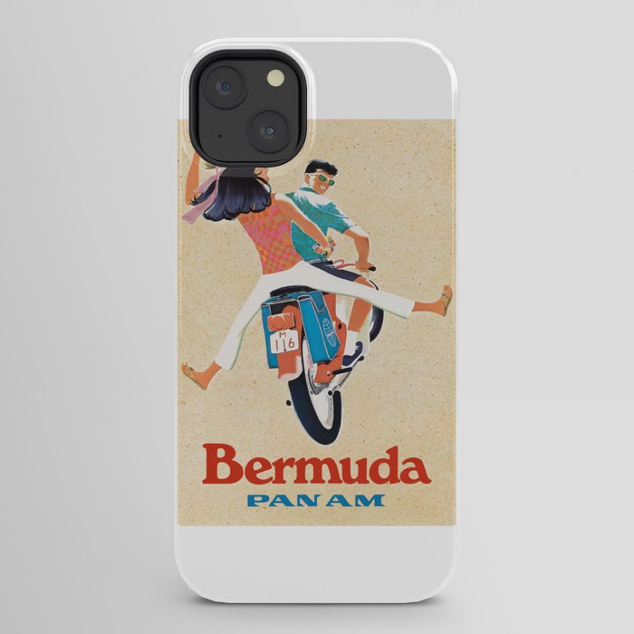 1960 Bermuda Pan American Airlines Travel Poster iPhone Case
