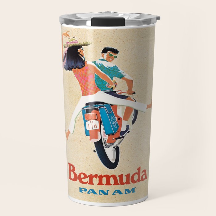 1960 Bermuda Pan American Airlines Travel Poster Travel Mug