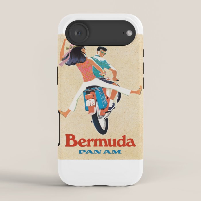 1960 Bermuda Pan American Airlines Travel Poster iPhone Case