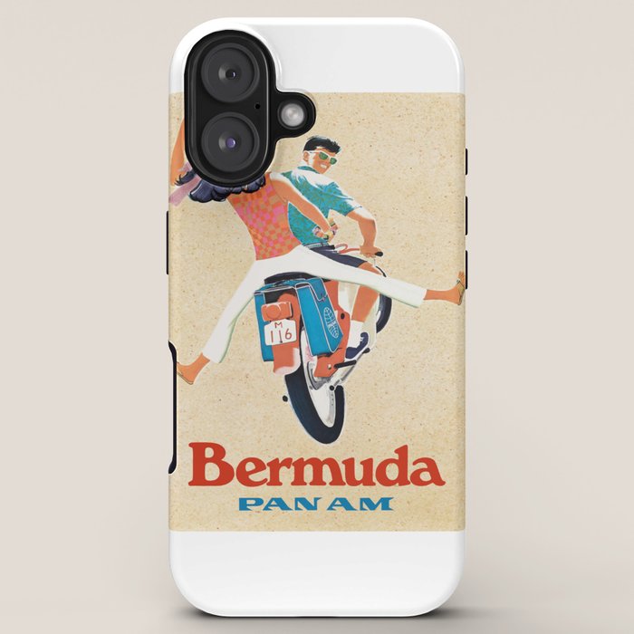 1960 Bermuda Pan American Airlines Travel Poster iPhone Case