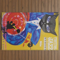 1994 Montreal Jazz Festival Cool Cat Poster No. 3 Gig Advertisement Outdoor Rug