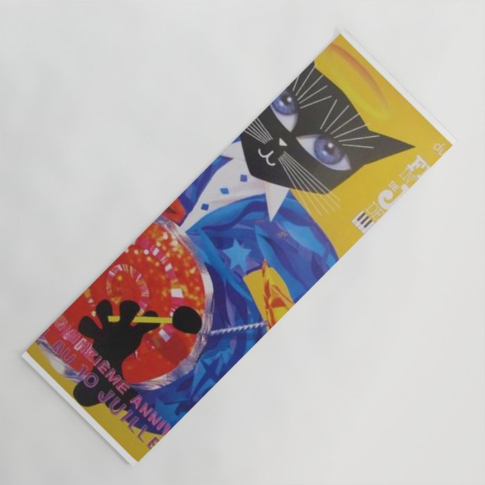 1994 Montreal Jazz Festival Cool Cat Poster No. 3 Gig Advertisement Yoga Mat