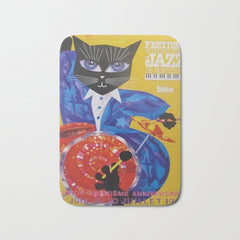 1994 Montreal Jazz Festival Cool Cat Poster No. 3 Gig Advertisement Bath Mat